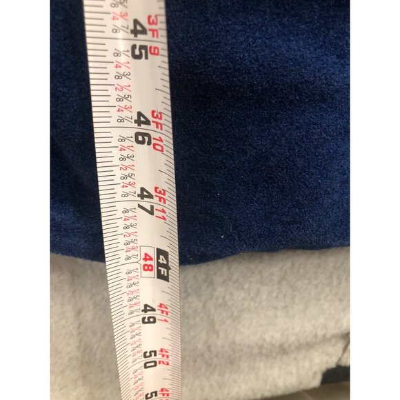 Vanity Fair Womens XL Robe Navy Blue Velour 1/2 Zip Grannycore Luxury Vintage - Picture 4 of 9